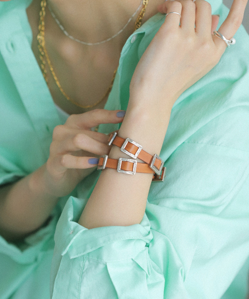 Puntovita（プントヴィータ）の「【PUNTOVITA/プントヴィータ】コンチョブレス（ブレスレット・レディース・チョコ・FREE）」の6枚目の写真