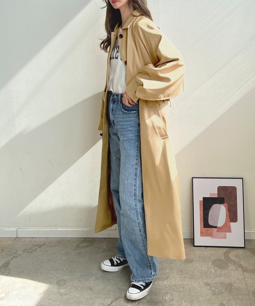 Futier land(フューティアランド)の「ケープトレンチコート(トレンチコート・レディース・ベージュ/ネイビー/アイボリー・MEDIUM)」の13枚目の写真