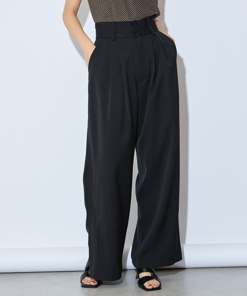 Lui's（ルイス）の「サイドベンツワイドパンツ(セットアップ対応)（その他パンツ・レディース・ブラック/オリーブ/オフホワイト・FREE）」の14枚目の写真