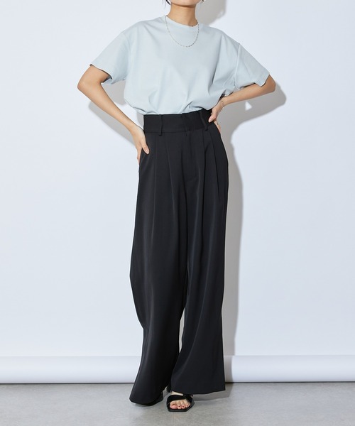 Lui's（ルイス）の「サイドベンツワイドパンツ(セットアップ対応)（その他パンツ・レディース・ブラック/オリーブ/オフホワイト・FREE）」の5枚目の写真
