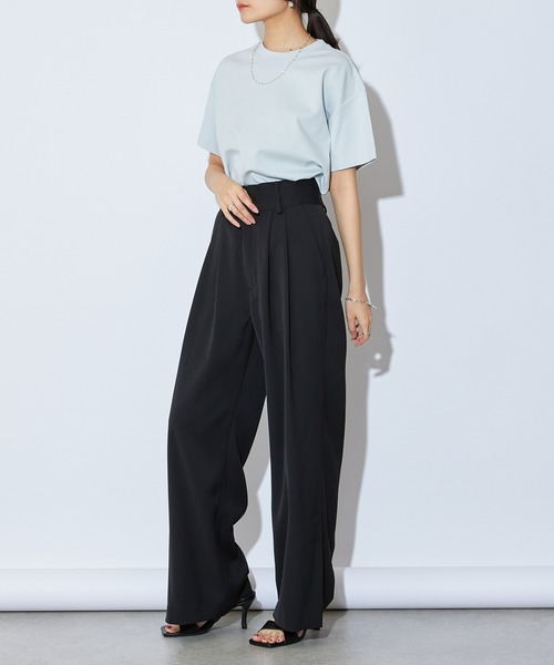Lui's（ルイス）の「サイドベンツワイドパンツ(セットアップ対応)（その他パンツ・レディース・ブラック/オリーブ/オフホワイト・FREE）」の15枚目の写真