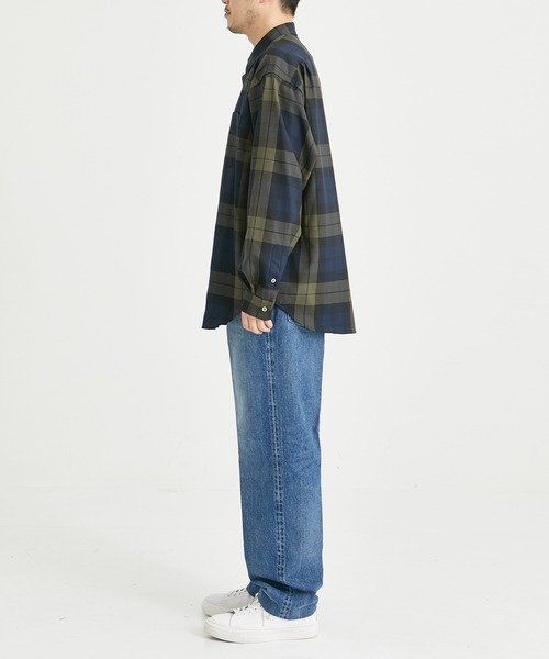WELLDER(ウェルダー)の「【WELLDER/ウェルダー】Wide Silhouette Shirts/ワイドシルエットシャツ(シャツ/ブラウス・メンズ・グリーン/チェック・3/4)」の4枚目の写真