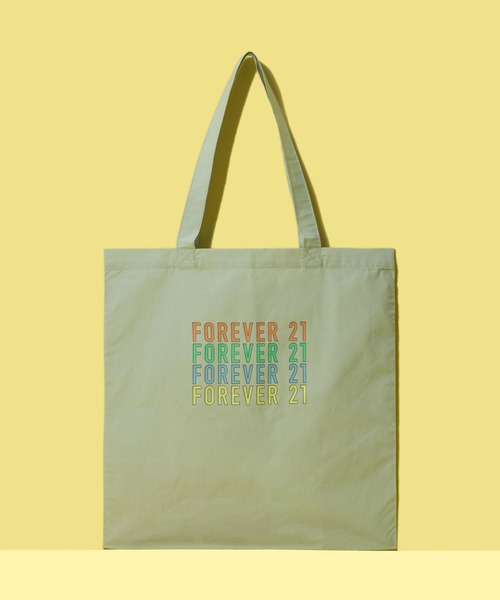 FOREVER 21（フォーエバー トゥエンティーワン）の「Forever21アソートロゴトート（トートバッグ・レディース・グリーン系その他/パープル系その他/シルバー/イエロー/グレー/ピンク系その他/ブラック/ブルー・FREE）」の3枚目の写真
