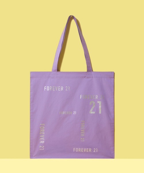 FOREVER 21（フォーエバー トゥエンティーワン）の「Forever21アソートロゴトート（トートバッグ・レディース・グリーン系その他/パープル系その他/シルバー/イエロー/グレー/ピンク系その他/ブラック/ブルー・FREE）」の5枚目の写真