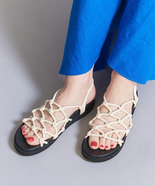 BEAUTY&YOUTH UNITED ARROWS(ビューティーアンドユースユナイテッドアローズ)の「ネット バックストラップ サンダル(サンダル・レディース・ダークグリーン/オフホワイト・37/36/38)」の1枚目の写真