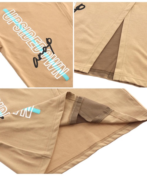 ANAP kids（アナップキッズ）の「前スリットビッグトップスTシャツ（Tシャツ/カットソー・キッズ・ホワイト/ベージュ/ブラック・130cm/120cm/110cm）」の12枚目の写真