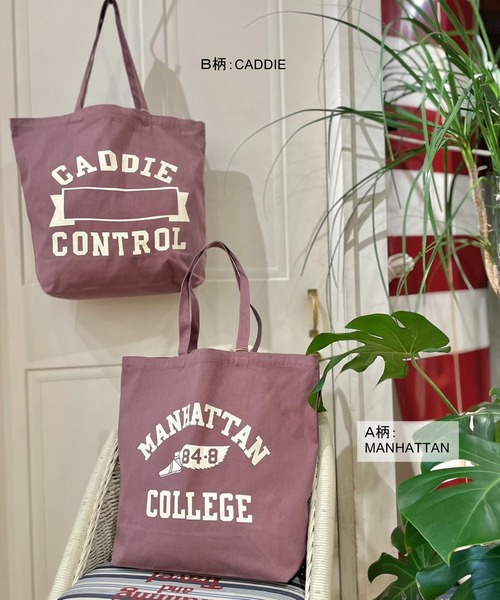 OLD BETTY'S(オールドベティーズ)の「オールドベティーズ【OLD BETTY’S】Canvas Tote Bag(トートバッグ・レディース・ピンク系1/ピンク系2・L)」の7枚目の写真