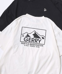 GERRY/ジェリー オーバーサイズ ナイロンポケット/バックプリント ロゴ ワンポイント刺繍 半袖Tシャツ/水陸両用/吸水速乾/UVカット/シワ防止/ストレッチ/ドライタッチ