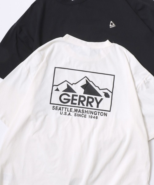 GERRY(ジェリー)の「GERRY/ジェリー オーバーサイズ ナイロンポケット/バックプリント ロゴ ワンポイント刺繍 半袖Tシャツ/水陸両用/吸水速乾/UVカット/シワ防止/ストレッチ/ドライタッチ(Tシャツ/カットソー・メンズ・アイボリー/カーキ/ブラック/ブラック系その他/ホワイト系その他/グリーン系その他/グリーン系その他2/ネイビー/ブルー系その他・M/L/LL)」の3枚目の写真