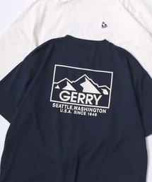 GERRY/ジェリー オーバーサイズ ナイロンポケット/バックプリント ロゴ ワンポイント刺繍 半袖Tシャツ/水陸両用/吸水速乾/UVカット/シワ防止/ストレッチ/ドライタッチ