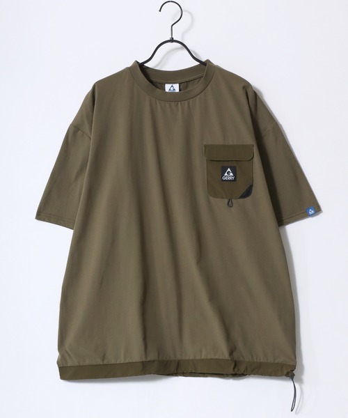 GERRY(ジェリー)の「GERRY/ジェリー オーバーサイズ ナイロンポケット/バックプリント ロゴ ワンポイント刺繍 半袖Tシャツ/水陸両用/吸水速乾/UVカット/シワ防止/ストレッチ/ドライタッチ(Tシャツ/カットソー・メンズ・アイボリー/カーキ/ブラック/ブラック系その他/ホワイト系その他/グリーン系その他/グリーン系その他2/ネイビー/ブルー系その他・M/L/LL)」の13枚目の写真