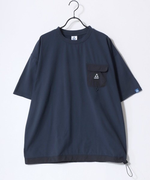 GERRY(ジェリー)の「GERRY/ジェリー オーバーサイズ ナイロンポケット/バックプリント ロゴ ワンポイント刺繍 半袖Tシャツ/水陸両用/吸水速乾/UVカット/シワ防止/ストレッチ/ドライタッチ(Tシャツ/カットソー・メンズ・アイボリー/カーキ/ブラック/ブラック系その他/ホワイト系その他/グリーン系その他/グリーン系その他2/ネイビー/ブルー系その他・M/L/LL)」の14枚目の写真