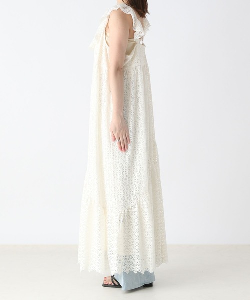 Heather（ヘザー）の「レースフリルノースリーブワンピース