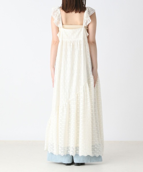 セール】レースフリルノースリーブワンピース 903806（ワンピース