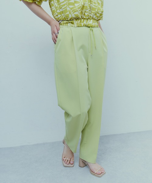 NANO universe（ナノユニバース）の「LB.03/ピンタックイージーパンツ（その他パンツ・レディース・オフホワイト/ブラック/ライム/グレー系その他4/オレンジ・XS/S/M）」の17枚目の写真