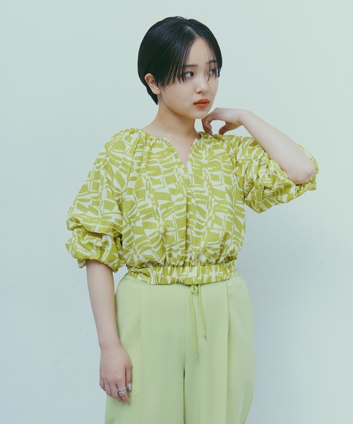 NANO universe（ナノユニバース）の「LB.03/ピンタックイージーパンツ（その他パンツ・レディース・オフホワイト/ブラック/ライム/グレー系その他4/オレンジ・XS/S/M）」の18枚目の写真