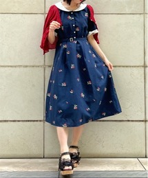 axes femme | さくらんぼ刺繍ワンピース(ワンピース)
