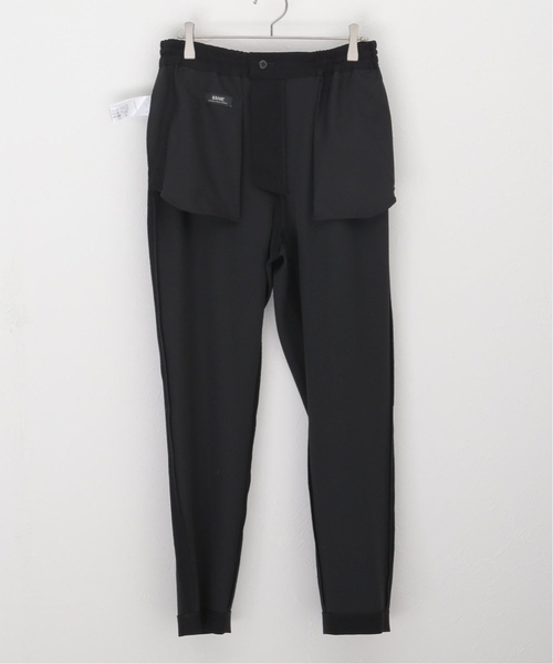 【2024SS】L'ESSAGE ダブルクロスジョガーパンツ 黒 2024SS】L'ESSAGE ダブルクロスジョガーパンツ 黒