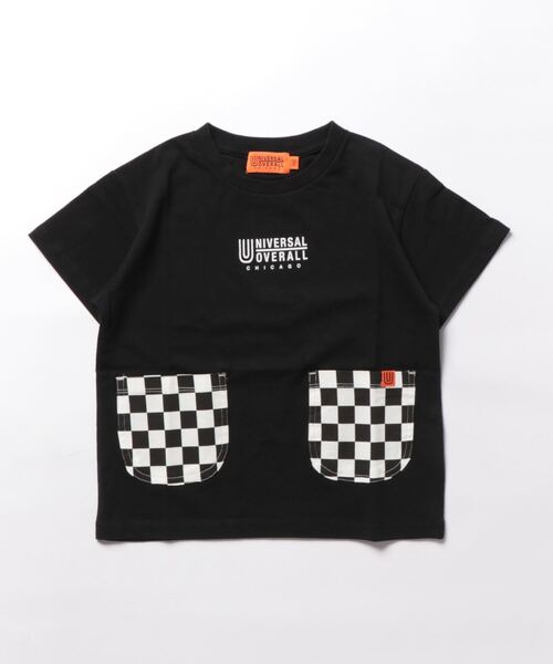 UNIVERSAL OVERALL(ユニバーサルオーバーオール)の「/UNIVERSAL OVERAL/ポケットデザイン T(Tシャツ/カットソー・キッズ・ホワイト/ブラック/ベージュ・120/130/140/150/110)」の2枚目の写真