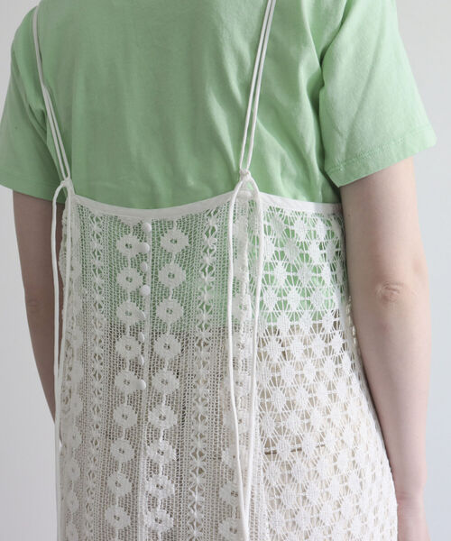 fredy emue（フレディエミュ）の「レース切替キャミワンピース（ワンピース・レディース・チャコールグレー/アイボリー・38）」の18枚目の写真
