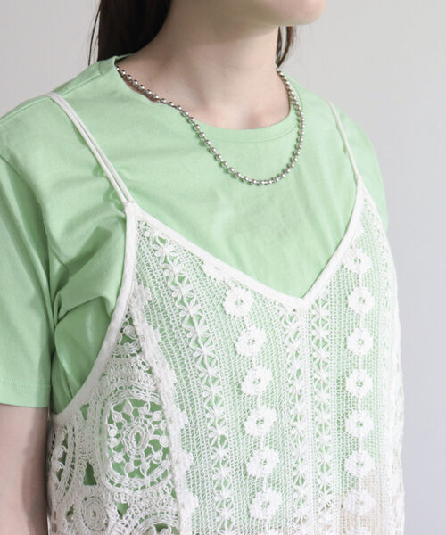 fredy emue（フレディエミュ）の「レース切替キャミワンピース（ワンピース・レディース・チャコールグレー/アイボリー・38）」の22枚目の写真