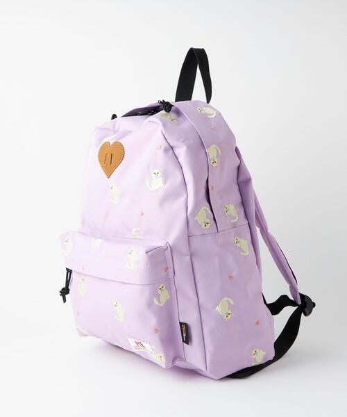 MEI（メイ）の「【別注】＜MEI＞ デイパック Lサイズ/ ネコ（バックパック/リュック・キッズ・ライラック・FREE）」の4枚目の写真