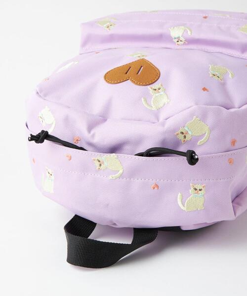 MEI（メイ）の「【別注】＜MEI＞ デイパック Lサイズ/ ネコ（バックパック/リュック・キッズ・ライラック・FREE）」の6枚目の写真