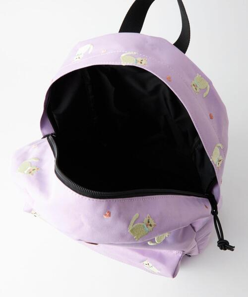 MEI（メイ）の「【別注】＜MEI＞ デイパック Lサイズ/ ネコ（バックパック/リュック・キッズ・ライラック・FREE）」の7枚目の写真