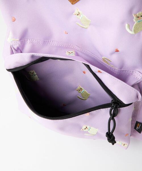 MEI（メイ）の「【別注】＜MEI＞ デイパック Lサイズ/ ネコ（バックパック/リュック・キッズ・ライラック・FREE）」の8枚目の写真