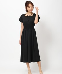 ■2023春夏新作■後ろ編み上げカットワンピース/MM327409