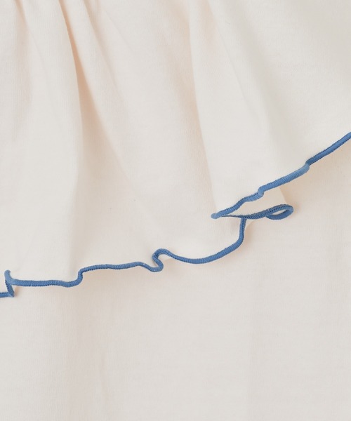 CIAOPANIC TYPY（チャオパニックティピー）の「【KIDS】USAコットン2WAYフリルビッグカラーノースリーブ（Tシャツ/カットソー・キッズ・チャコールグレー/サックスブルー/アイボリー/ブルー・S/M/L/XL/XXL）」の10枚目の写真