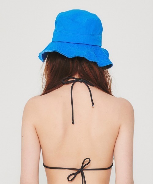 CRANK（クランク）の「【CRANK/クランク】LOGO STRING BUCKET HAT / サファリハット ストリング バケットハット（ハット・レディース・ブラック/ベージュ/ブルー・ONE SIZE）」の8枚目の写真
