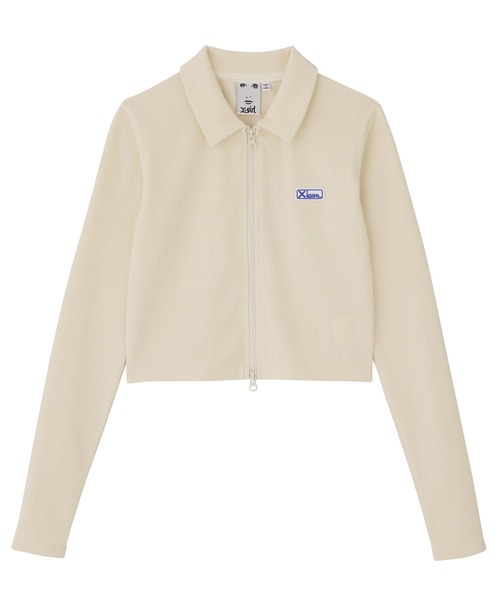 X-girl（エックスガール）の「ZIP UP L/S TOP（Tシャツ/カットソー