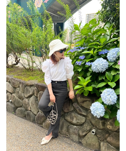 JUMELLE(ジュメロ)の「ロマンスリーブT(Tシャツ/カットソー・レディース・アイボリー/ブラック・FREE)」の9枚目の写真
