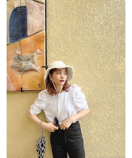 JUMELLE(ジュメロ)の「ロマンスリーブT(Tシャツ/カットソー・レディース・アイボリー/ブラック・FREE)」の15枚目の写真