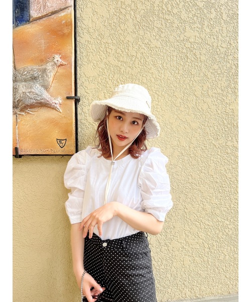 JUMELLE(ジュメロ)の「ロマンスリーブT(Tシャツ/カットソー・レディース・アイボリー/ブラック・FREE)」の16枚目の写真