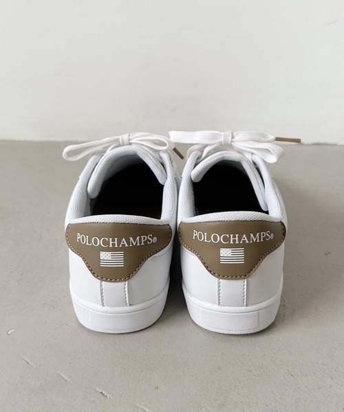POLOCHAMPS（ポロチャンプス）の「【POLOCHAMPS/ポロチャンプス】別注 ワンポイント刺繍 ローカット ベーシック コートスニーカー（スニーカー・レディース・ネイビー/グリーン/グレイッシュベージュ/ライトグレー/ホワイト・23.0cm/23.5cm/24.0cm/24.5cm/25.0cm）」の19枚目の写真