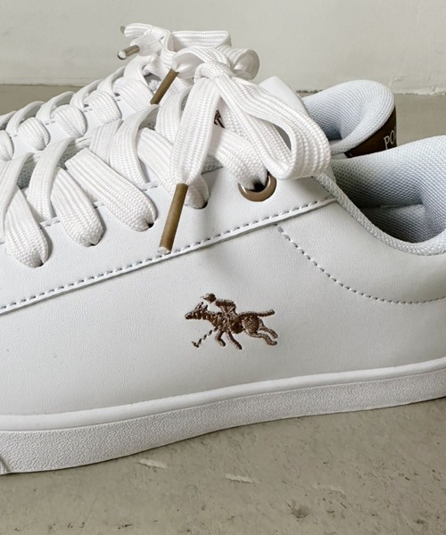 POLOCHAMPS（ポロチャンプス）の「【POLOCHAMPS/ポロチャンプス】別注 ワンポイント刺繍 ローカット ベーシック コートスニーカー（スニーカー・レディース・ネイビー/グリーン/グレイッシュベージュ/ライトグレー/ホワイト・23.0cm/23.5cm/24.0cm/24.5cm/25.0cm）」の17枚目の写真