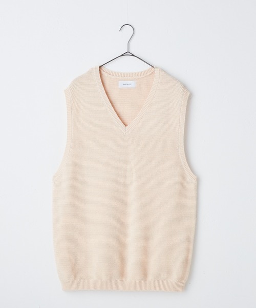 【即日発送】 WHIMSIC（ウィムジック）の「【UNISEX】ストローヤーンVネック トップス