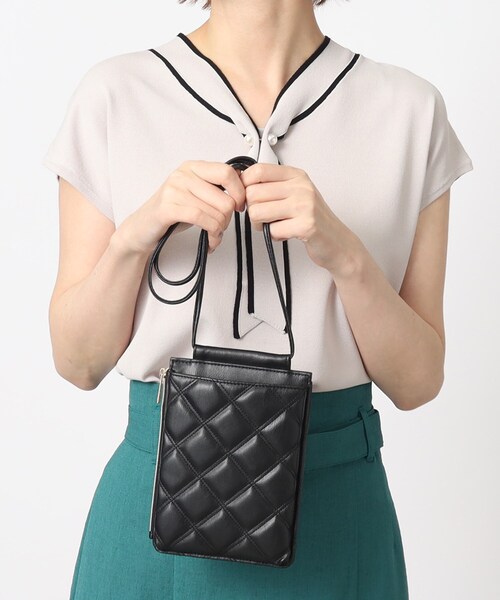 grove（グローブ）の「◆ダブルキルトマルチショルダー（ショルダーバッグ・レディース・ブラック/ゴールド/アイボリー/レモンイエロー・00）」の3枚目の写真