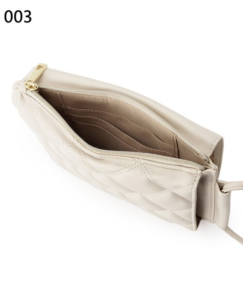 grove（グローブ）の「◆ダブルキルトマルチショルダー（ショルダーバッグ・レディース・ブラック/ゴールド/アイボリー/レモンイエロー・00）」の7枚目の写真