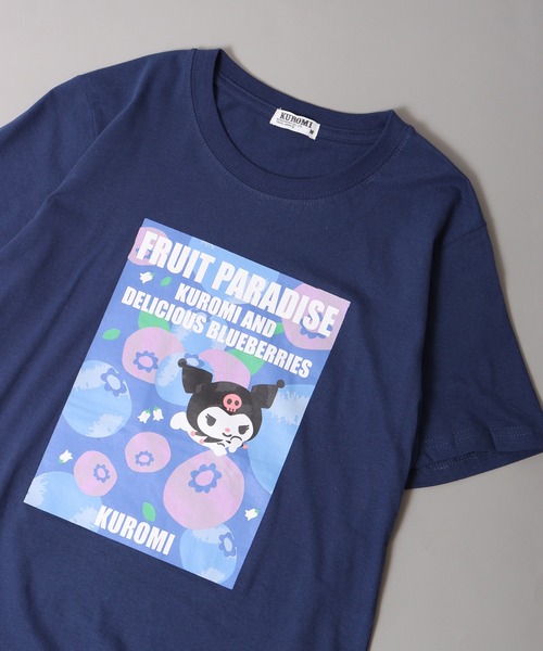 sanrio(サンリオ)の「sanrio サンリオ 半袖 Tシャツ(Tシャツ/カットソー・レディース・レッド/サックスブルー/ライトピンク/クリーム/レモンイエロー/オフホワイト/ネイビー・M/L/LL)」の4枚目の写真