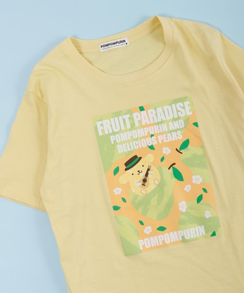 sanrio(サンリオ)の「sanrio サンリオ 半袖 Tシャツ(Tシャツ/カットソー・レディース・レッド/サックスブルー/ライトピンク/クリーム/レモンイエロー/オフホワイト/ネイビー・M/L/LL)」の3枚目の写真