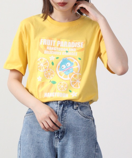 sanrio(サンリオ)の「sanrio サンリオ 半袖 Tシャツ(Tシャツ/カットソー・レディース・レッド/サックスブルー/ライトピンク/クリーム/レモンイエロー/オフホワイト/ネイビー・M/L/LL)」の15枚目の写真