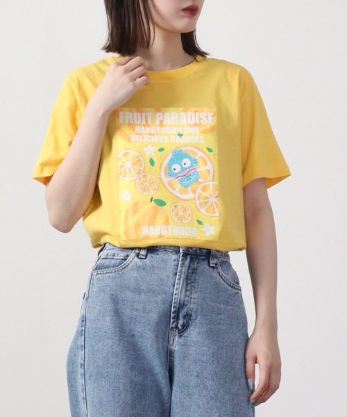 sanrio(サンリオ)の「sanrio サンリオ 半袖 Tシャツ(Tシャツ/カットソー・レディース・レッド/サックスブルー/ライトピンク/クリーム/レモンイエロー/オフホワイト/ネイビー・M/L/LL)」の16枚目の写真