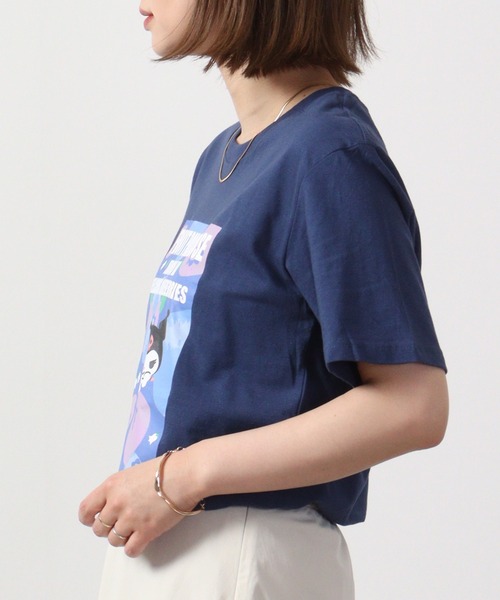 sanrio(サンリオ)の「sanrio サンリオ 半袖 Tシャツ(Tシャツ/カットソー・レディース・レッド/サックスブルー/ライトピンク/クリーム/レモンイエロー/オフホワイト/ネイビー・M/L/LL)」の8枚目の写真