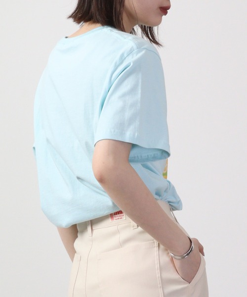 sanrio(サンリオ)の「sanrio サンリオ 半袖 Tシャツ(Tシャツ/カットソー・レディース・レッド/サックスブルー/ライトピンク/クリーム/レモンイエロー/オフホワイト/ネイビー・M/L/LL)」の13枚目の写真
