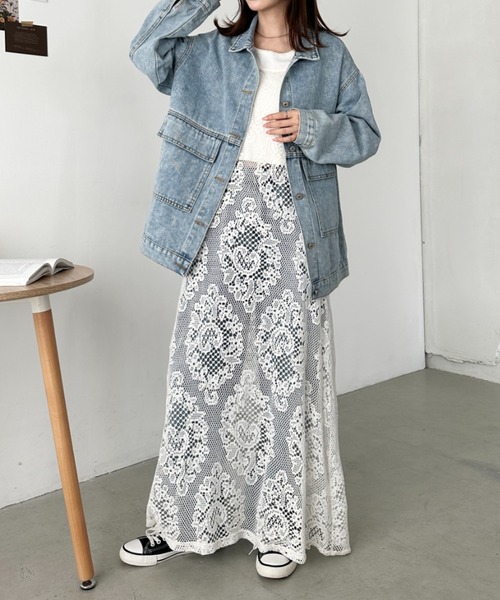 セール】ビッグサイズデニムジャケットブルゾン（デニムジャケット