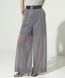 STUDIOUS | 【STUDIOUS/ステュディオス】レザーライクシアーパンツ〈セットアップ対応〉/モード見え(スラックス)