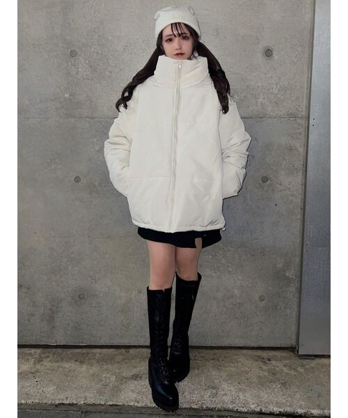 EATME（イートミー）の「3D刺繍ニットキャップ（ニットキャップ/ビーニー・レディース・アイボリー/ブラック・FREE）」の4枚目の写真